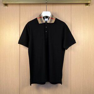 Burberry SS23 plaid casual pullover short-sleeved polo shirt